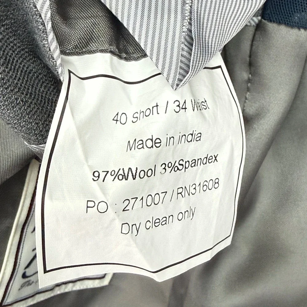 Jos.‎ A. Bank Blazer Mens 40 Short Grey 1905 Collection Slim Fit Wool Sport Coat